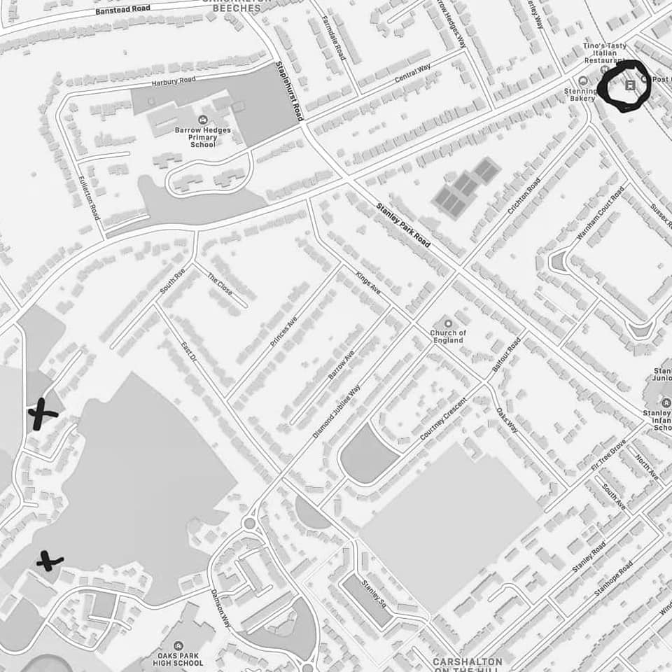 Carshalton on the hill map