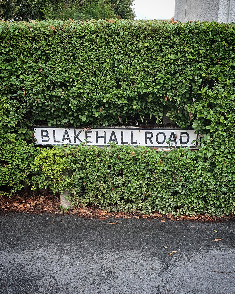 Blakehall Road sign