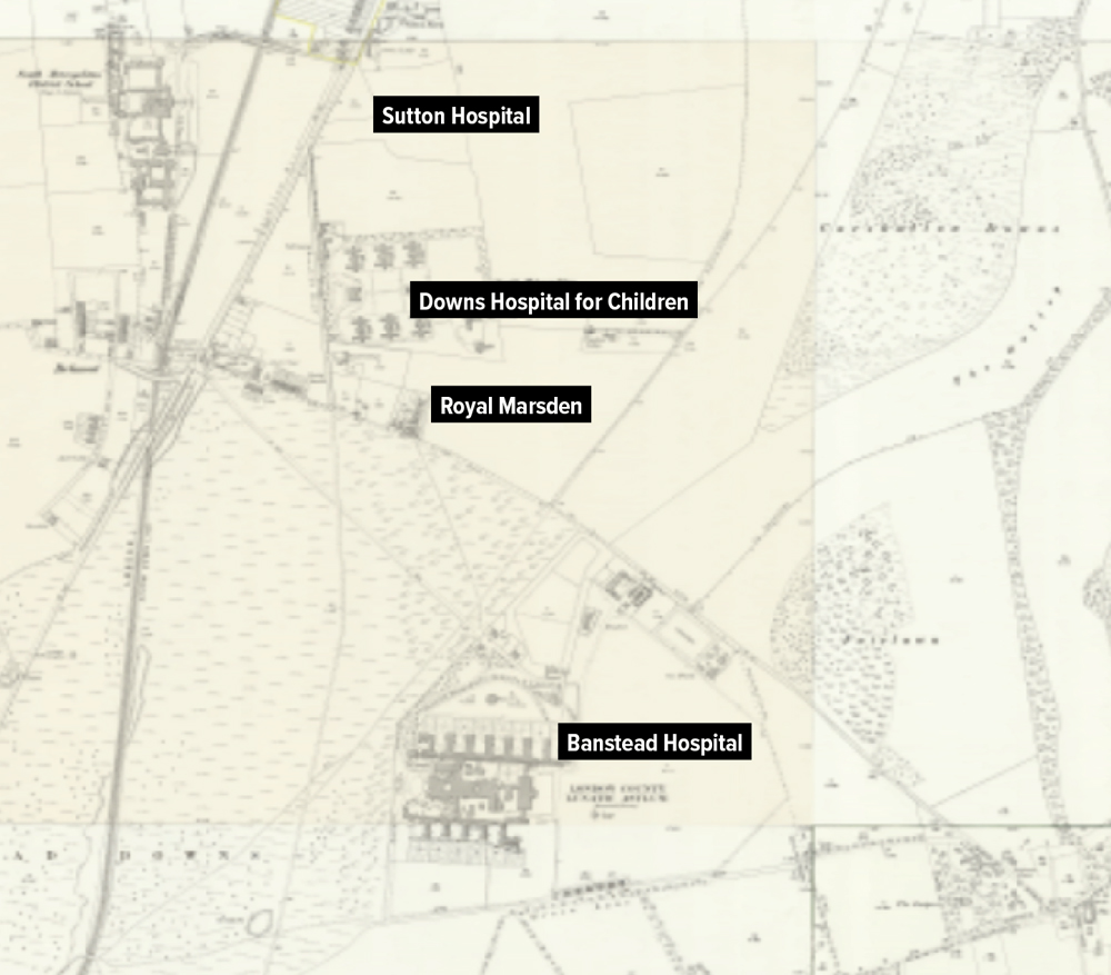 Sutton Hospitals History Map
