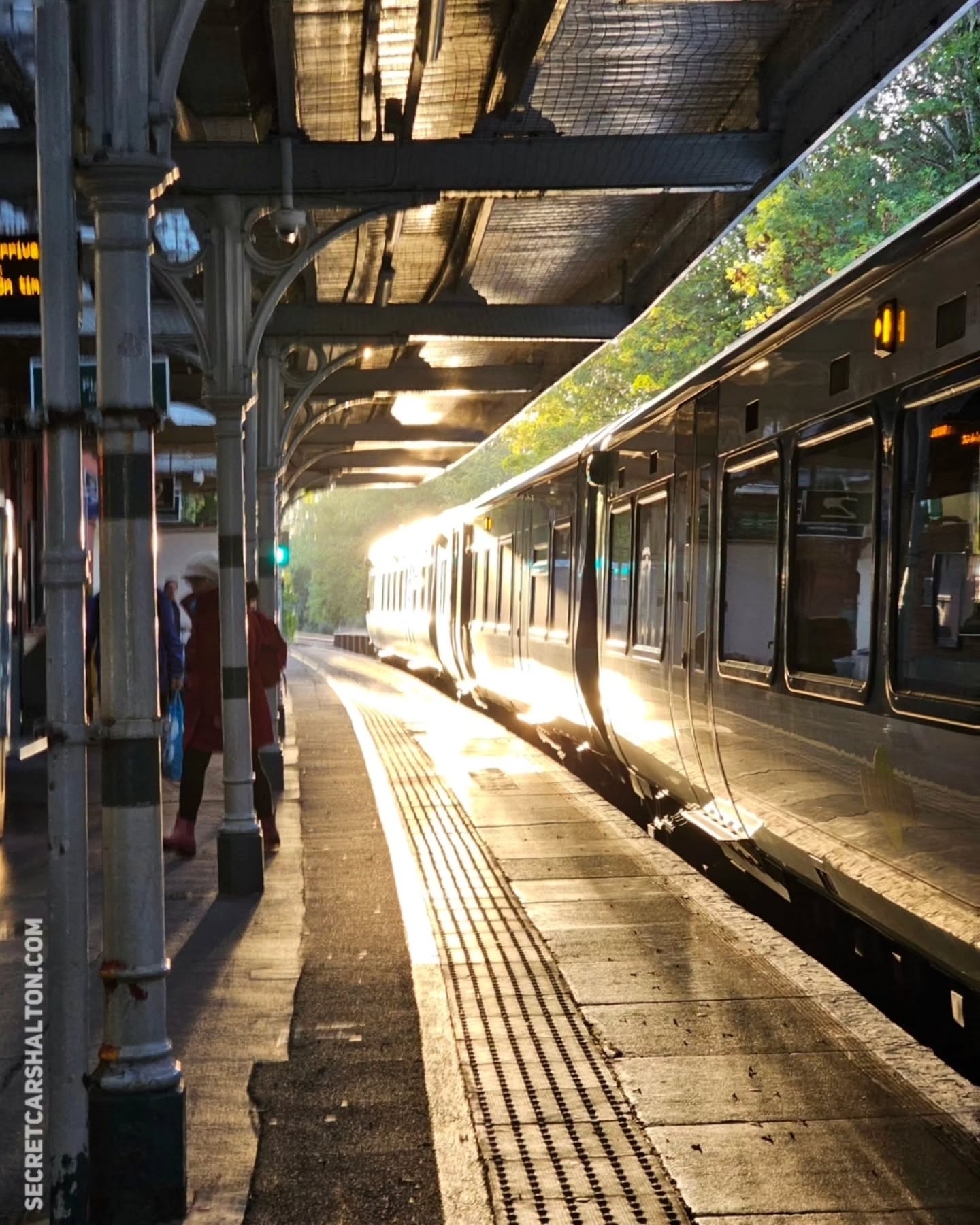 🚂 The 15:38 London Victoria train to Dorking arriving at Carshalton this afternoon.
