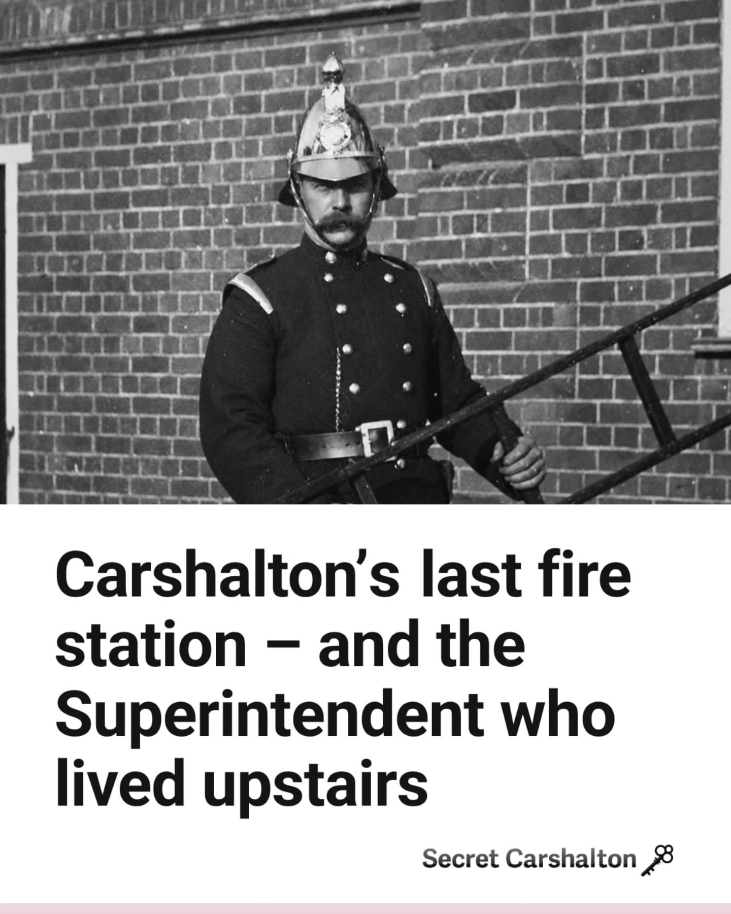 Meet Superintendent William Paulin. Yes, I've finally got round to compiling a history of Carshalton's final fire stati…